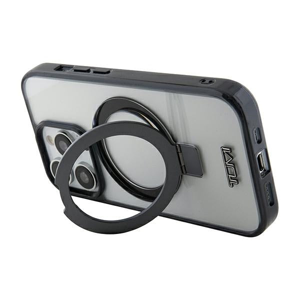 Твърд калъф Tumi TUHMP15XSSFC Transparent Ring Stand MagSafe за iPhone 15 Pro Max 6.7", бял
