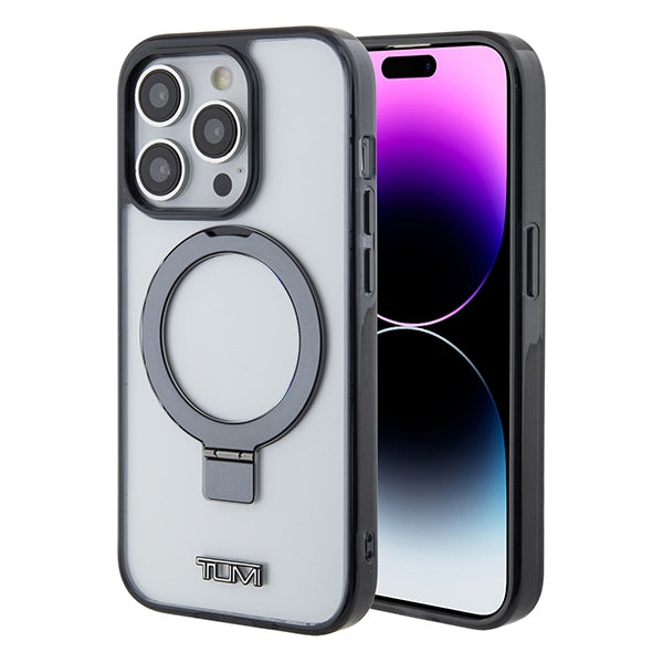 Твърд калъф Tumi TUHMP15XSSFC Transparent Ring Stand MagSafe за iPhone 15 Pro Max 6.7", бял