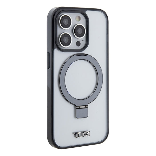 Твърд калъф Tumi TUHMP15XSSFC Transparent Ring Stand MagSafe за iPhone 15 Pro Max 6.7", бял