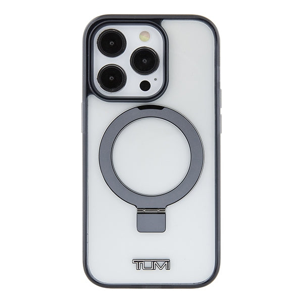Твърд калъф Tumi TUHMP15LSSFC Transparent Ring Stand MagSafe за iPhone 15 Pro 6.1", бял