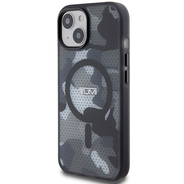 Твърд калъф Tumi TUHMP15STCAMK MagSafe Frosted Camo Print за iPhone 15 / 14 / 13 6.1", черен