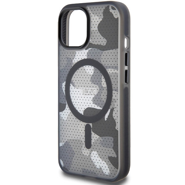 Твърд калъф Tumi TUHMP15STCAMK MagSafe Frosted Camo Print за iPhone 15 / 14 / 13 6.1", черен