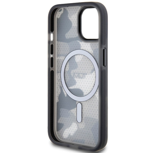Твърд калъф Tumi TUHMP15STCAMK MagSafe Frosted Camo Print за iPhone 15 / 14 / 13 6.1", черен