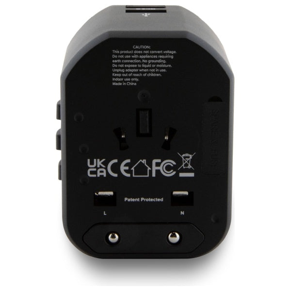 Зарядно TUMI TUTA20WMSLK Travel Adapter 20W USB-C / 2xUSB-A, черно