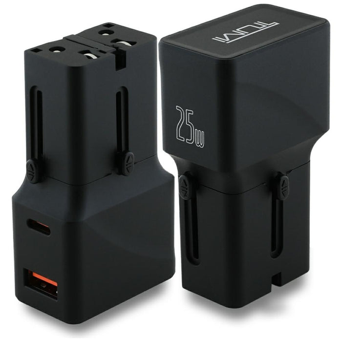 Зарядно TUMI Travel Adapter 25W, черно