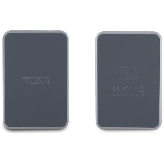 Индукционно зарядно TUMI 3в1 15W със сив калъф