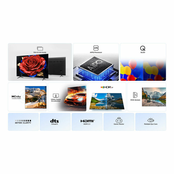 Смарт телевизор TCL 75P7K 75" 4K Ultra HD HDR QLED