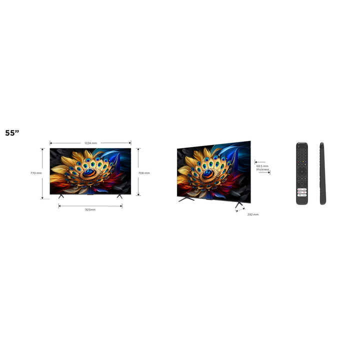 Смарт телевизор TCL 55C61B 55" 4K Ultra HD LED HDR D-LED