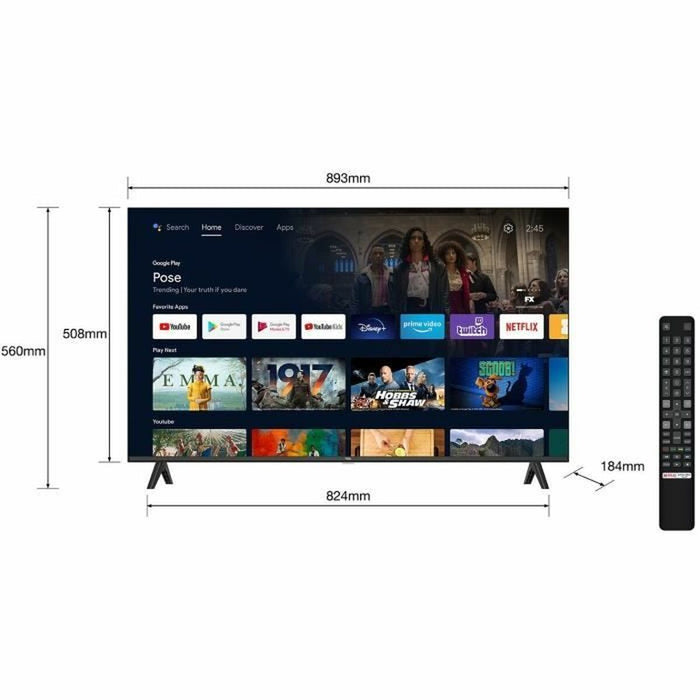Смарт телевизор TCL 40" Full HD LED HDR D-LED HDR10