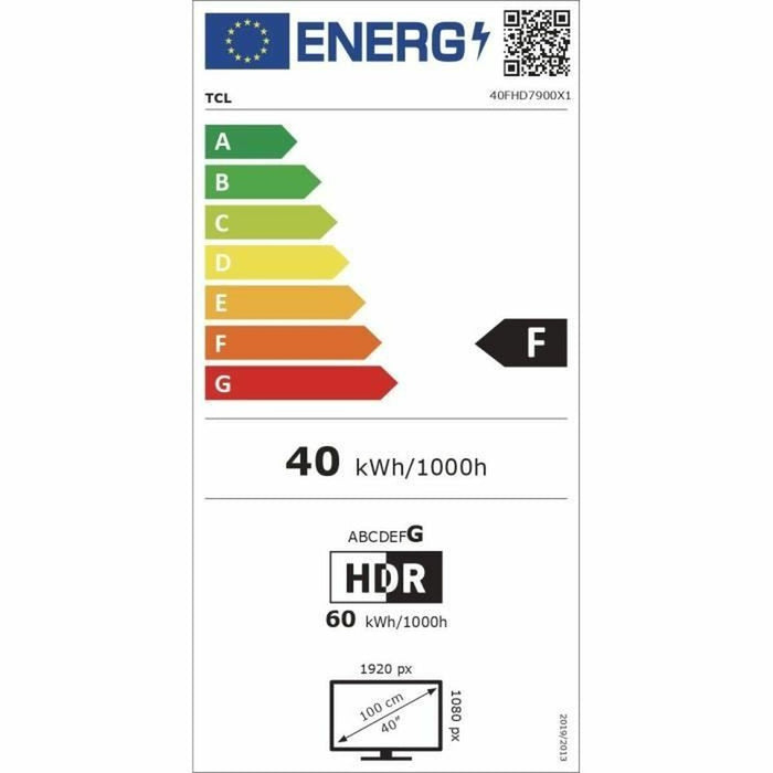 Смарт телевизор TCL 40" Full HD LED HDR D-LED HDR10
