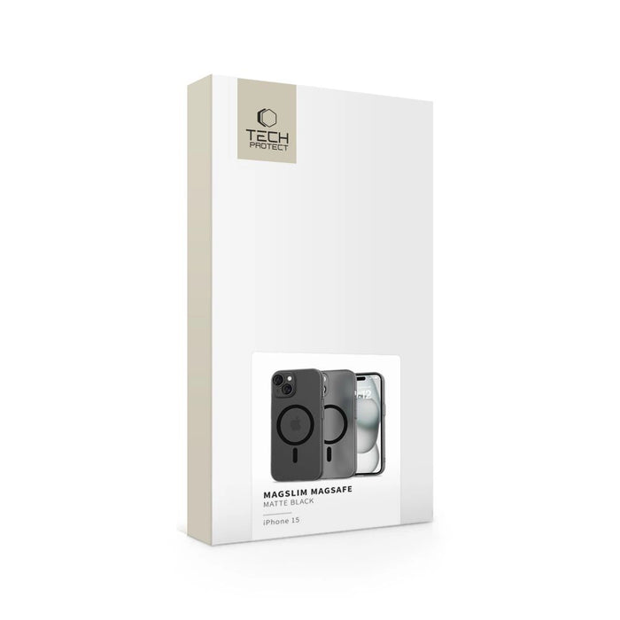 Калъф Tech-Protect MagSlim MagSafe за iPhone 15 - черен