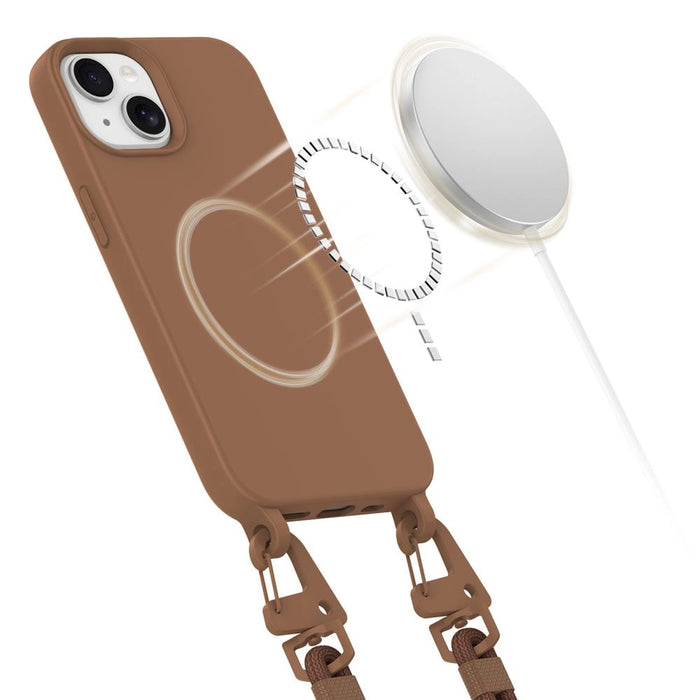 Калъф Tech-Protect MagNecklace MagSafe за iPhone 13 - кафяв