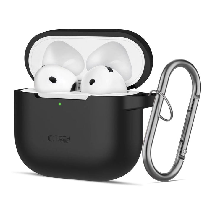 Силиконов калъф Tech-Protect за AirPods 4 - черен