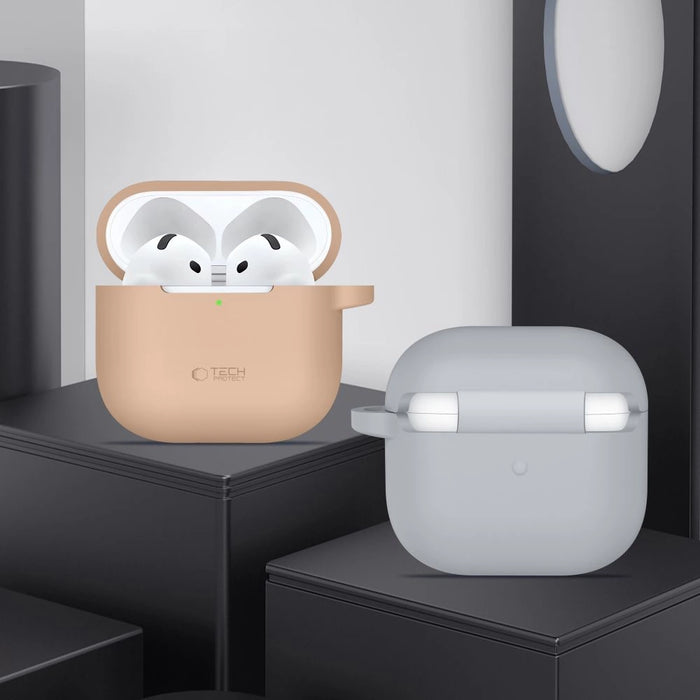 Силиконов калъф Tech-Protect за AirPods 4 - черен