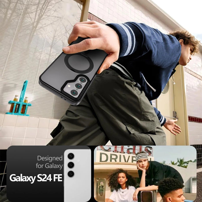 Калъф Tech-Protect MagRing MagSafe за Samsung Galaxy S24 FE - черен