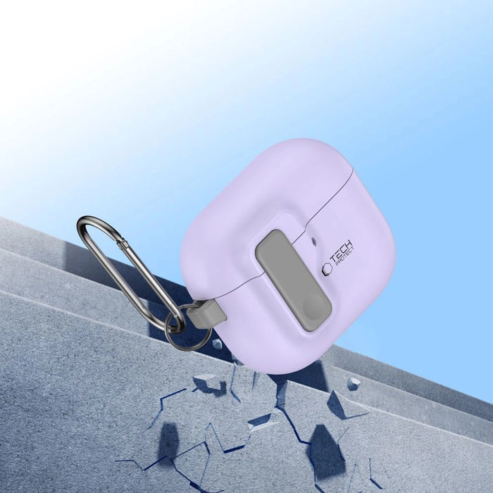 Тънък калъф Tech-Protect за AirPods 4 - лилав