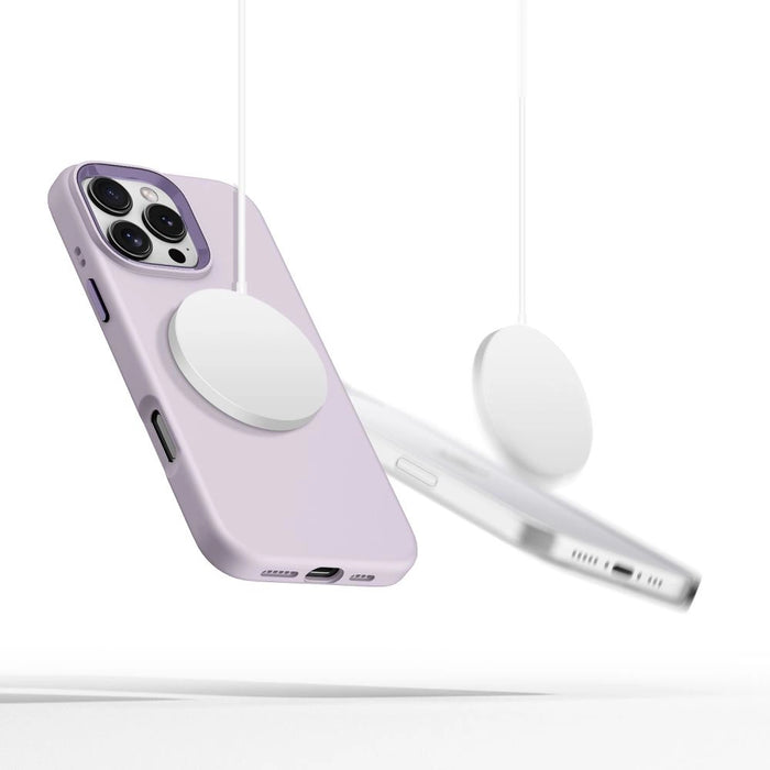 Силиконов PU MagSafe калъф Tech-Protect за iPhone 16 Pro Max - лилав