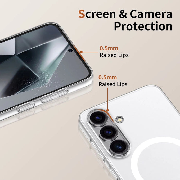 Калъф Tech-Protect MagSlim MagSafe за Samsung Galaxy S25 - прозрачен