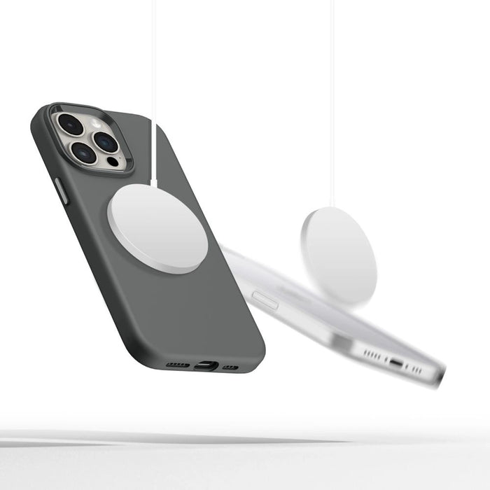 Силиконов PU калъф Tech-Protect MagSafe за iPhone 15 Pro - сив