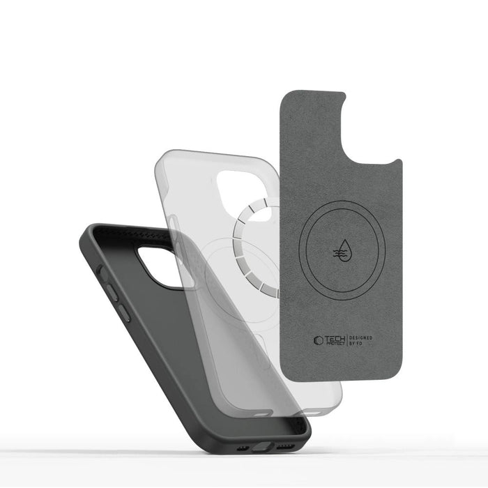 Силиконов PU калъф Tech-Protect MagSafe за iPhone 14 - сив