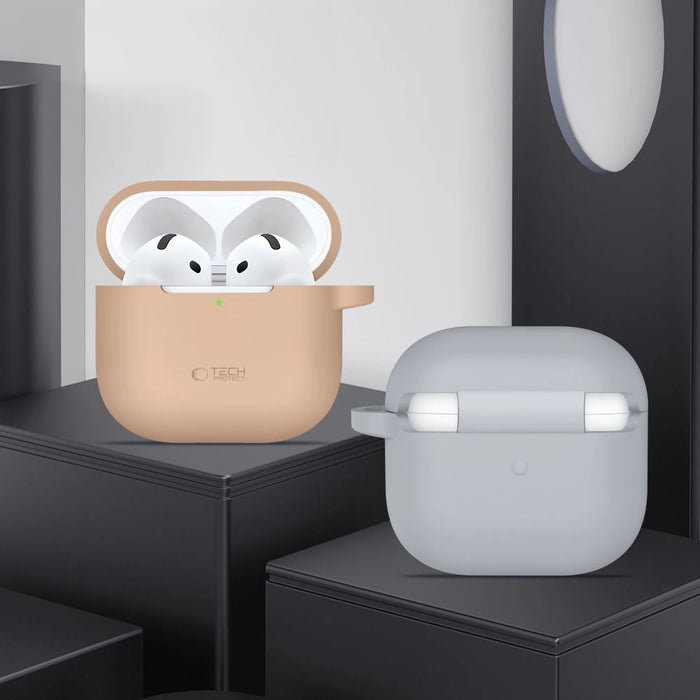 Силиконов калъф Tech-Protect за AirPods 4 - тъмносин