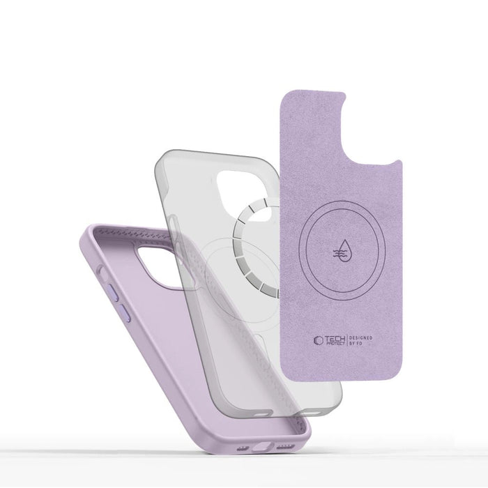 Силиконов калъф Pure Magsafe за iPhone 14 Tech-Protect - лилав