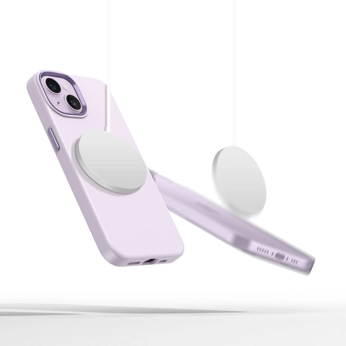 Силиконов калъф Pure Magsafe за iPhone 14 Tech-Protect - лилав
