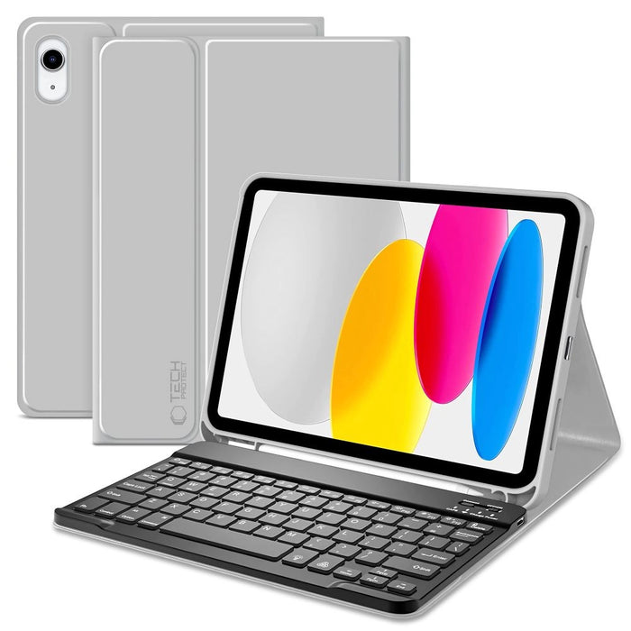 Калъф Tech-Protect SC Pen + Keyboard за iPad 10.9" 2022 (10th gen.) / 11" 2025 (11th gen.) - сив