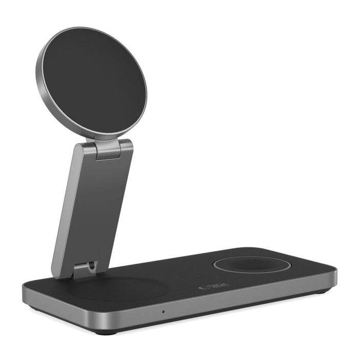 Tech-Protect QI15W-A47 MagSafe 3in1 индуктивно зарядно устройство + USB-C кабел - черно