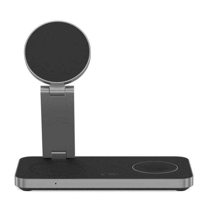 Tech-Protect QI15W-A47 MagSafe 3in1 индуктивно зарядно устройство + USB-C кабел - черно