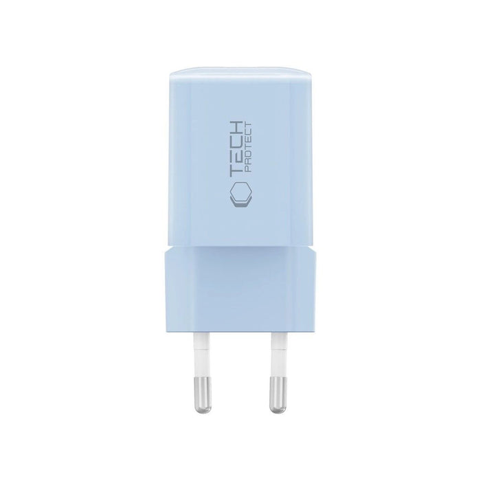 Tech-Protect NCM33W 2-port PD33W/QC3.0 зарядно за стена - синьо