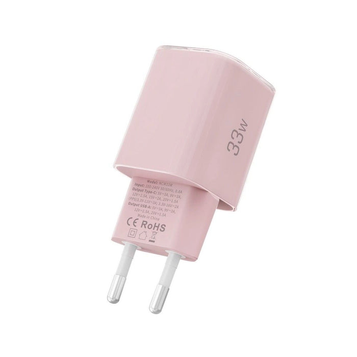 Tech-Protect NCM33W 2-port PD33W/QC3.0 зарядно за стена - розово
