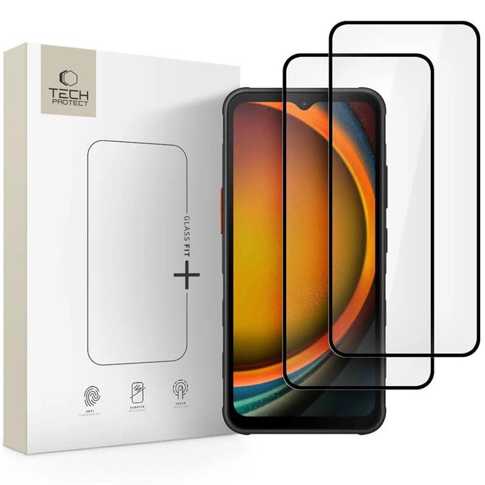 Tech-Protect Glass Fit+ Case 2-pack за Samsung Galaxy Xcover 7 / 7 Pro - черен