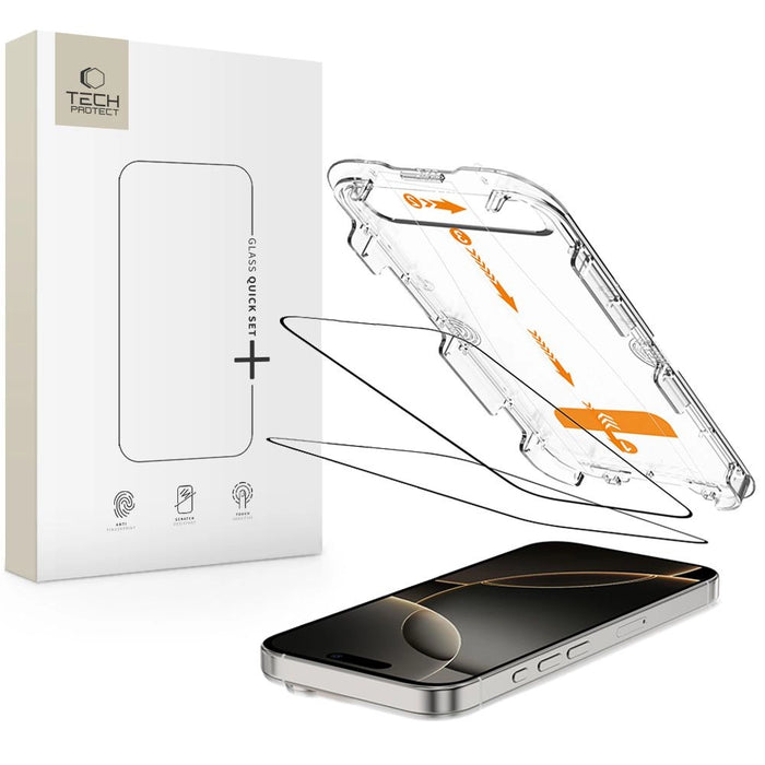 Tech-Protect Quick Set+ 2 пакета от закалено стъкло за iPhone 16 Pro Max
