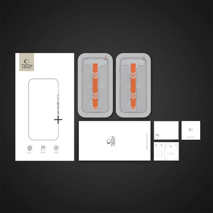 Tech-Protect Quick Set+ Tempered Glass 2 пакета за iPhone 15 / 16