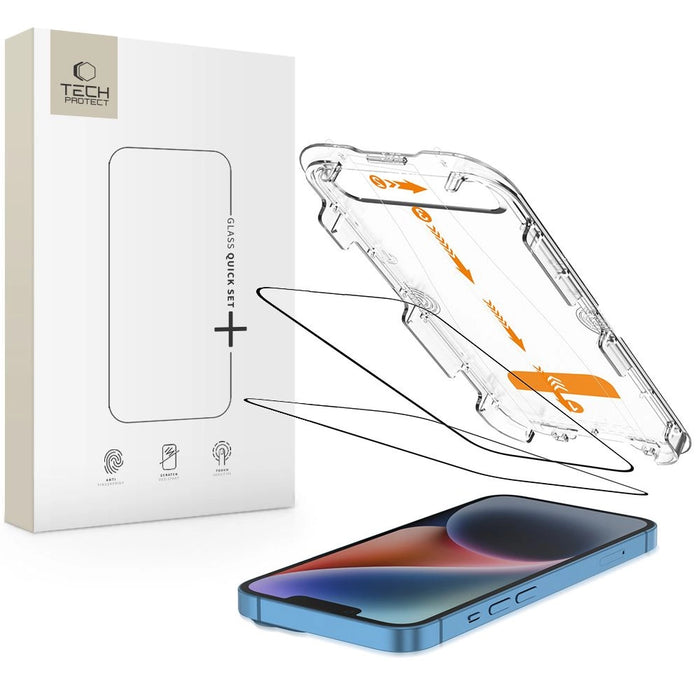 Tech-Protect Quick Set+ Tempered Glass 2 пакета за iPhone 13 / 13 PRO / 14 / 16e