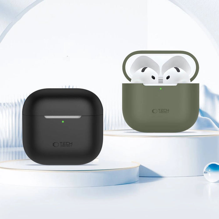 Силиконов калъф Tech-Protect за Apple AirPods 4 - маслина