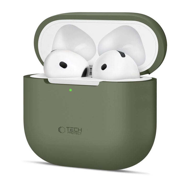 Силиконов калъф Tech-Protect за Apple AirPods 4 - маслина