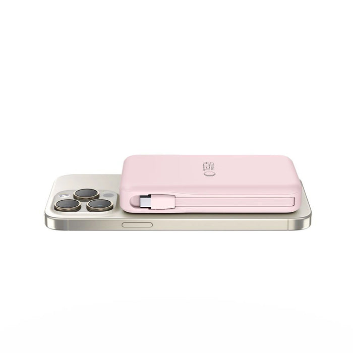 Преносима батерия Powerbank Tech-Protect PB31 LifeMag MagSafe 10000 mAh - розов