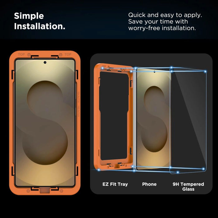 Закалено стъкло Tech-Protect Quick Set+ за Samsung Galaxy S25 Ultra - прозрачно