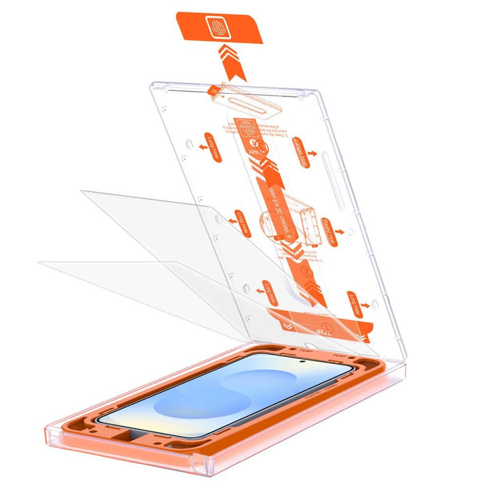 Закалено стъкло Tech-Protect Quick Set+ за Samsung Galaxy S25+ - прозрачно