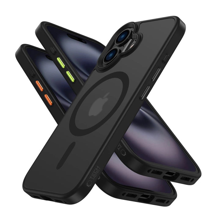 Tech-Protect MagMat Magsafe 3 комплекта калъф за iPhone 16 - черен мат