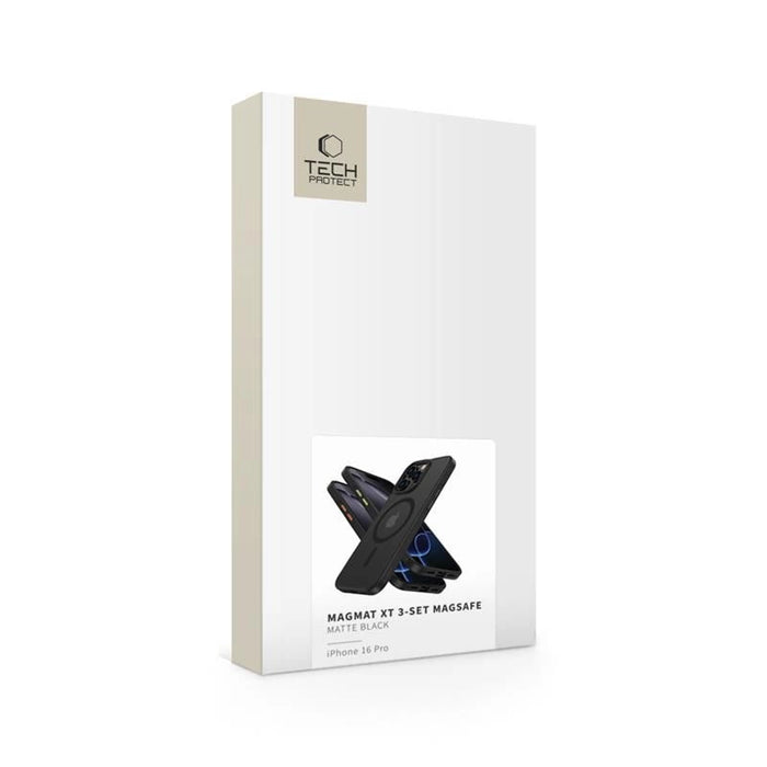 Tech-Protect MagMat Magsafe 3 комплекта калъф за iPhone 16 Pro - черен мат