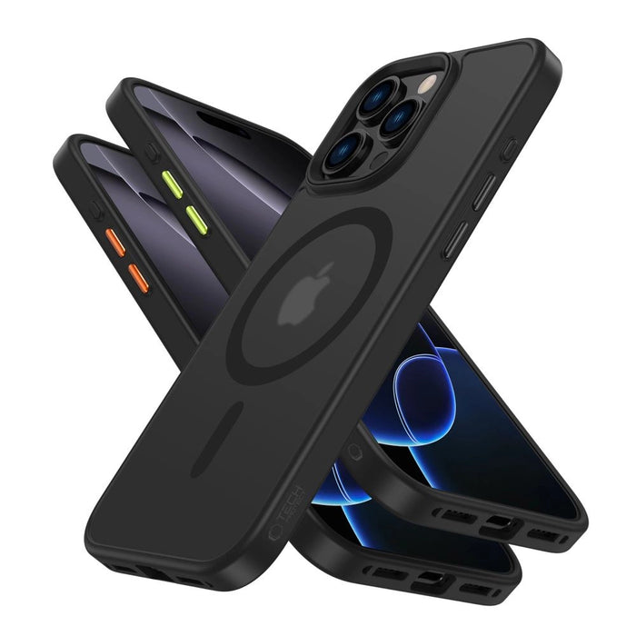 Tech-Protect MagMat Magsafe 3 комплекта калъф за iPhone 16 Pro - черен мат
