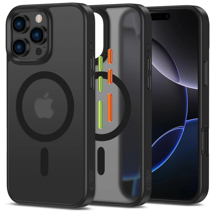 Tech-Protect MagMat Magsafe 3 комплекта калъф за iPhone 16 Pro - черен мат