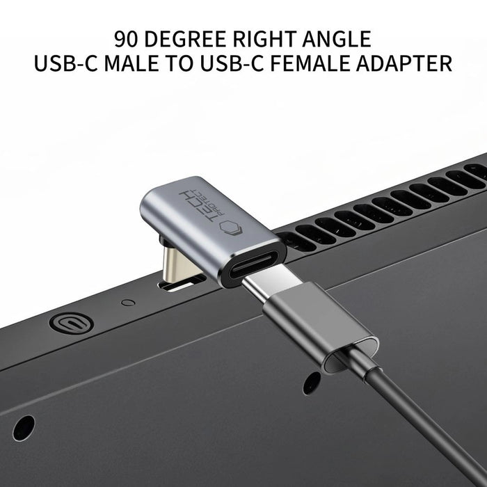 Tech-Protect Ultraboost AA02 USB-C ъглов адаптер - сив