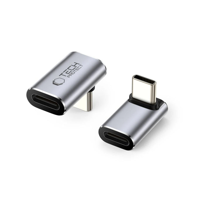 Tech-Protect Ultraboost AA02 USB-C ъглов адаптер - сив
