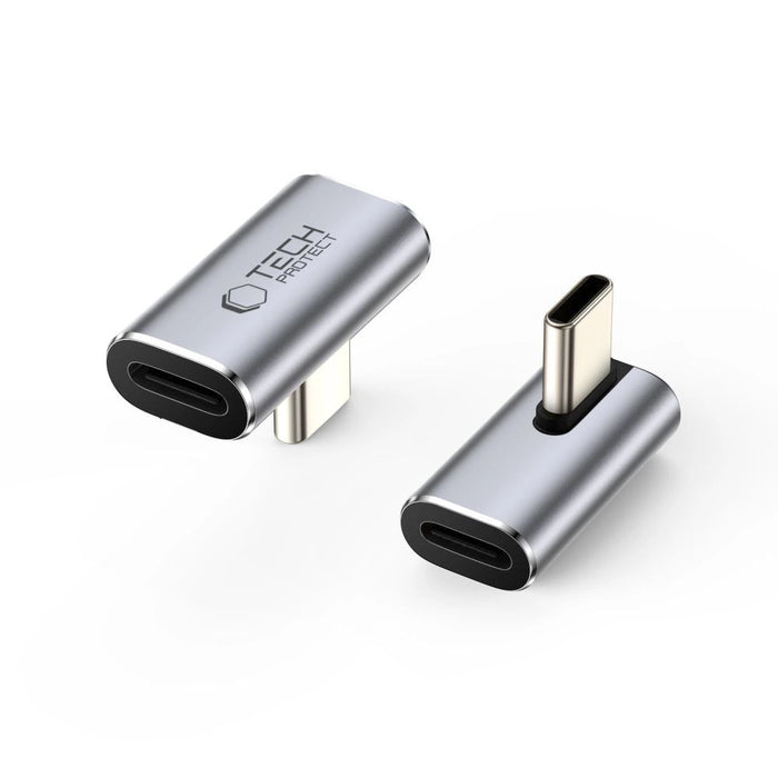 Tech-Protect Ultraboost AA03 USB-C ъглов адаптер - сив