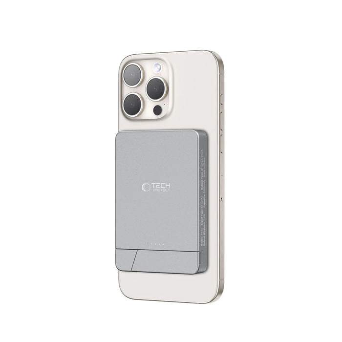 Преносима батерия Powerbank Tech-Protect PB14 LifeMag MagSafe 5000 mAh - сив