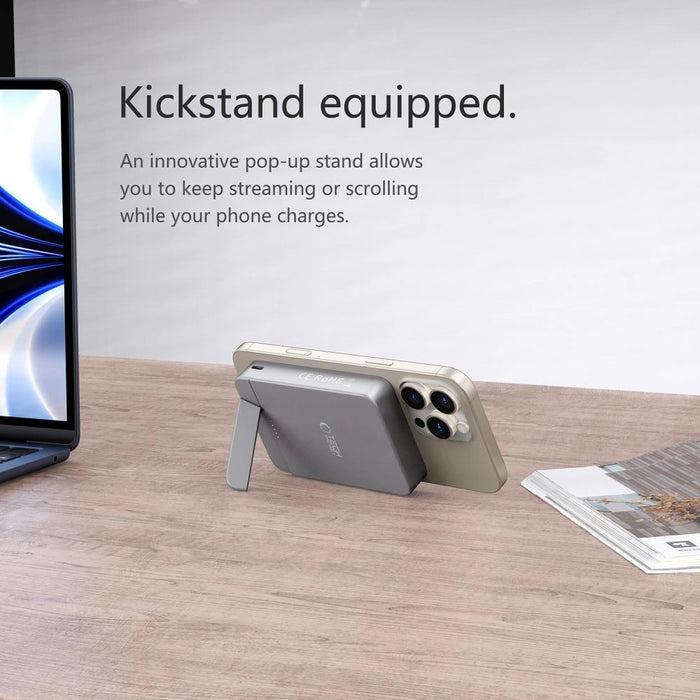 Преносима батерия Powerbank Tech-Protect PB14 LifeMag MagSafe 10000 mAh - сив